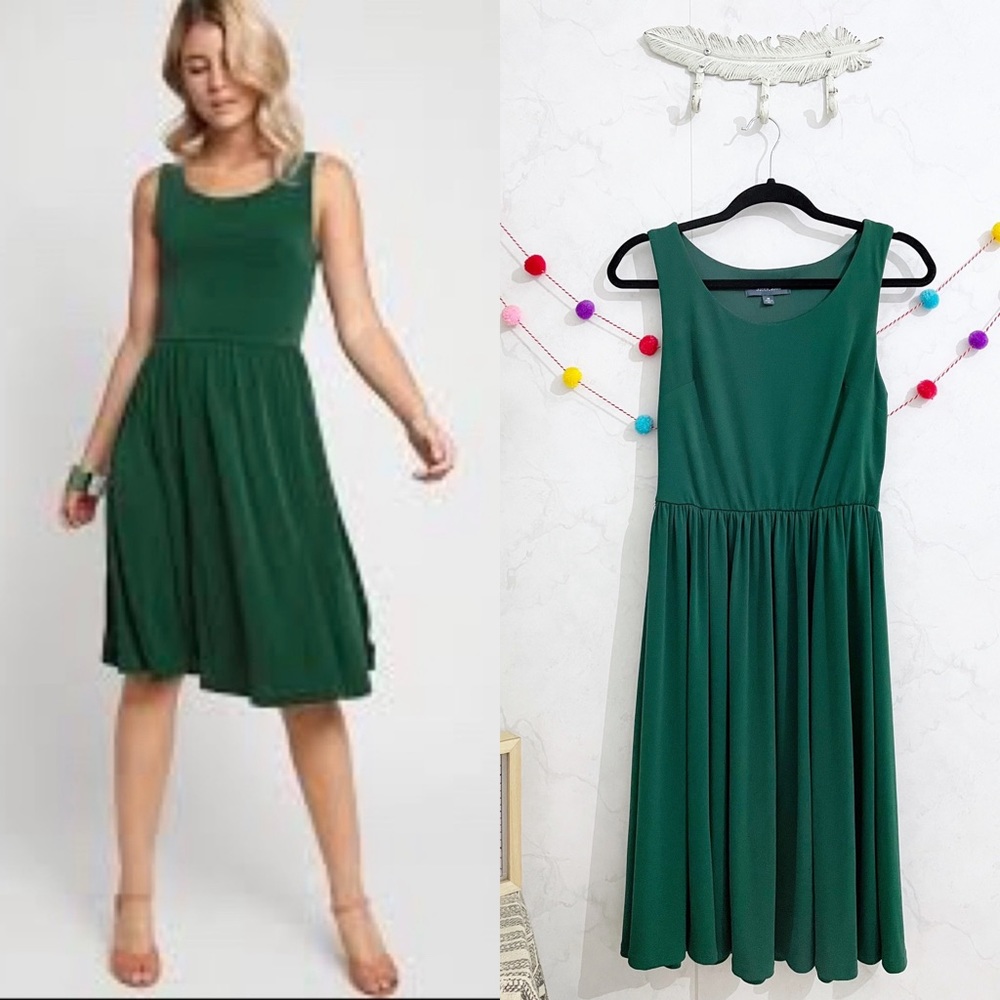 Modcloth Green Sleeveless Dress